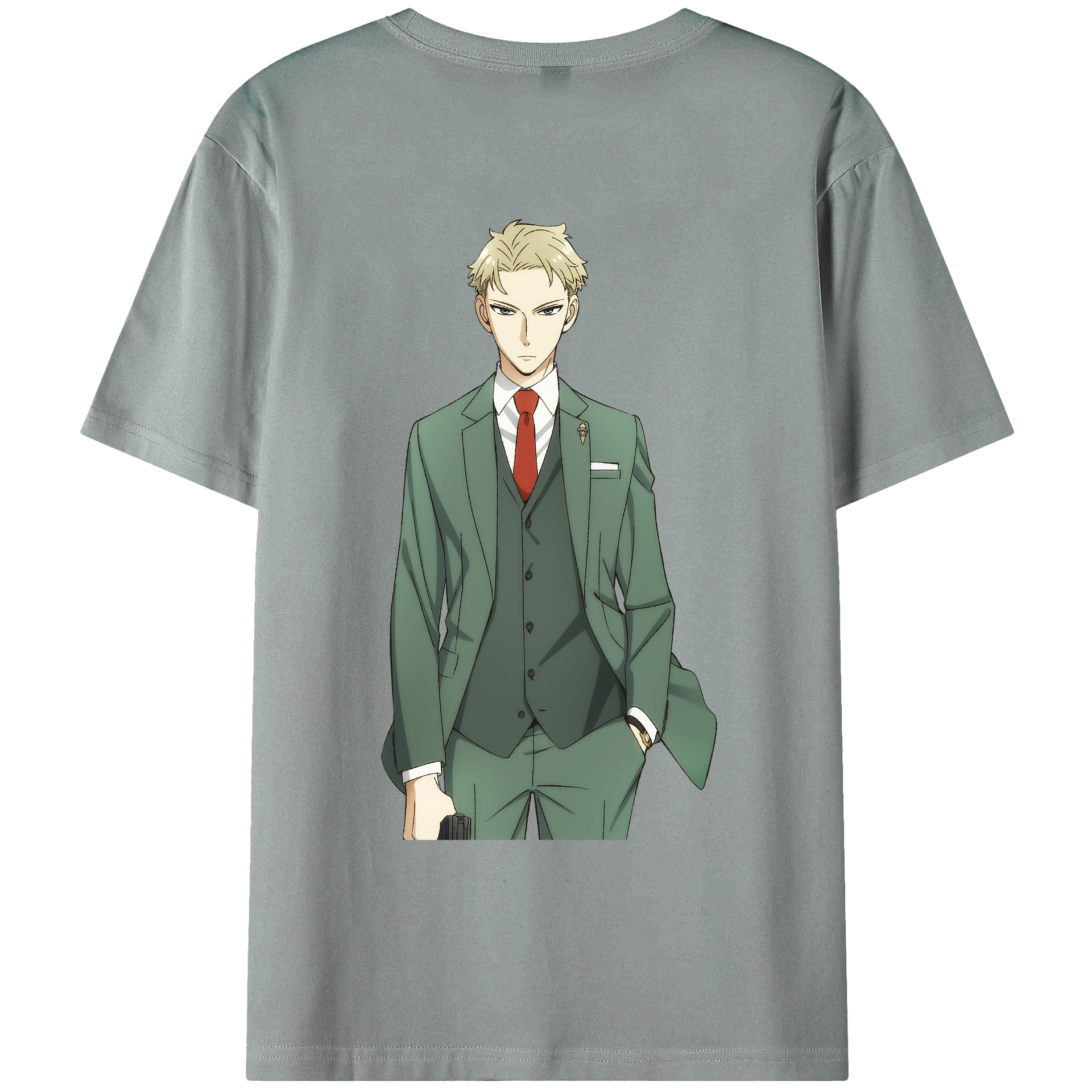 （画像用） SPY×FAMILY间谍家家酒 綿100％ メンズ半袖Tシャツ（バックプリント） 通気性